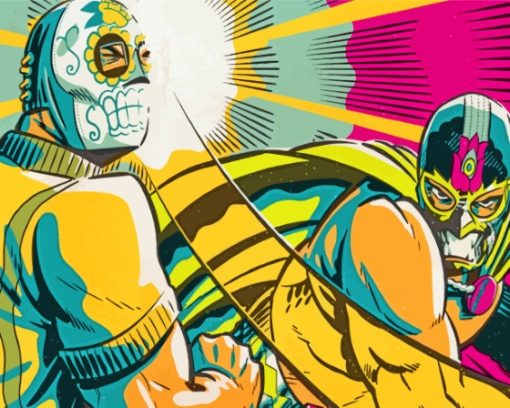 Aesthetic Lucha Paint By Numbers