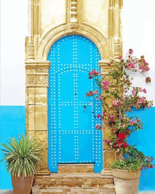 Aesthetic Moroccan Doorway Paint By Numbers