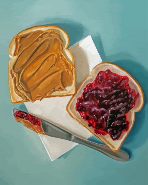 Aesthetic Peanut Butter And Jelly Paint By Numbers