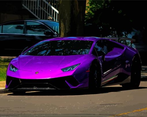 Aesthetic Purple Car Paint By Numbers