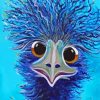 Aesthetic Blue Emu Bird Paint By Numbers