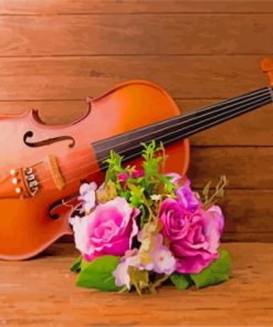 Aesthetic Bouquet And Violin Paint By Numbers