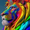 Aesthetic Colorful Lion Paint By Numbers