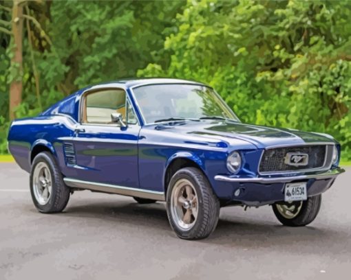 Aesthetic Fastback Mustang Paint By Numbers