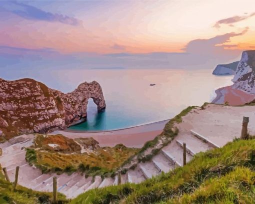 Aesthetic Jurassic Coast Paint By Numbers