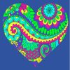 Aesthetic Mandala Abstract Heart Paint By Numbers