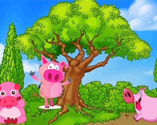 Aesthetic The Three Little Pigs Paint By Numbers