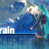 Anime Bird And Girl With Rain Paint By Numbers