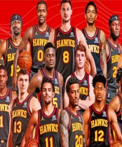 Atlanta Hawks Basketball Team Paint By Numbers