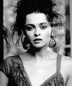 Black And White Helena Bonham Carter Paint By Numbers