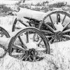 Black And White Old Wagon In The Snow Paint By Numbers