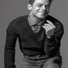 Black And White Rami Malek Actor Paint By Numbers