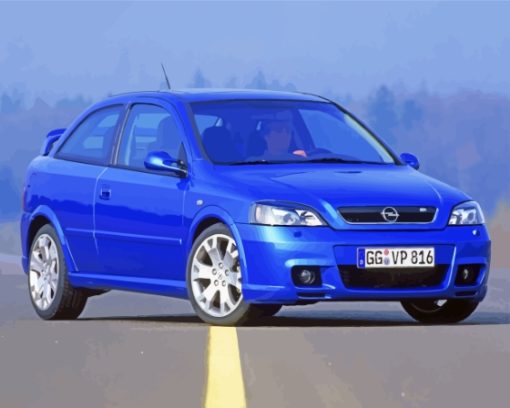 Blue Astra GSi Car Paint By Numbers