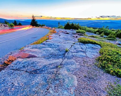 Cadillac Mountain Road Paint By Numbers