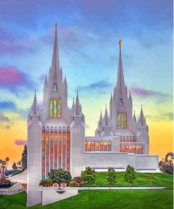 California San Diego Temple Paint By Numbers