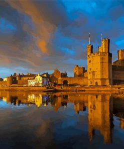 Caernarfon Castle At Sunset Paint By Numbers