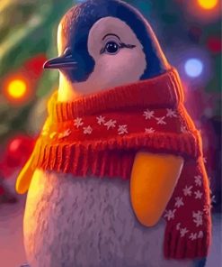 Christmas Penguin Paint By Numbers