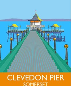 Clevedon Pier Poster Paint By Numbers