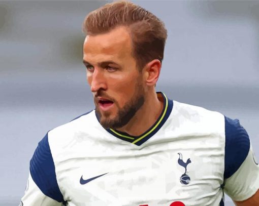 Close Up Harry Kane Paint By Numbers