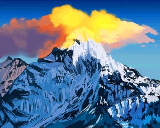 Clouds Mountain Paint By Numbers