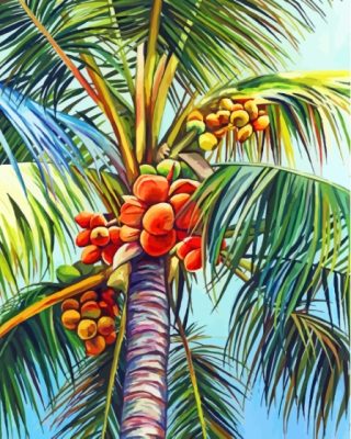 Coconut Tree Paint By Numbers