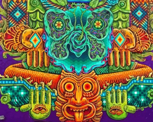 Colorful Mayan Art Paint By Numbers