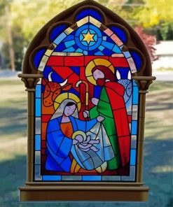 Colorful Stained Glass Window Paint By Numbers