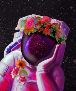 Cool Astronaut Flowers Paint By Numbers