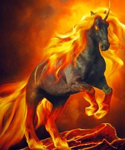 Cool Firehorse Paint By Numbers