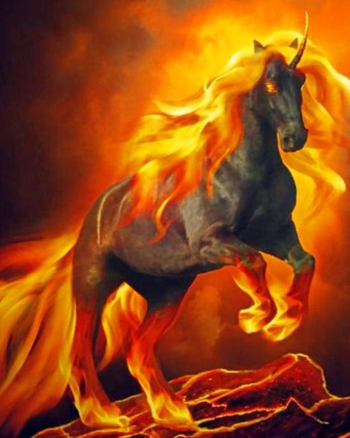 Cool Firehorse Paint By Numbers