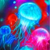 Cool Neon Jellyfish Paint By Numbers