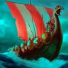 Cool Viking Ship Paint By Numbers