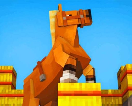 Cool Minecraft Horse Paint By Numbers