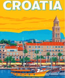 Split Croatia Poster Paint By Numbers