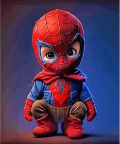 Baby Spiderman Marvel Paint By Numbers