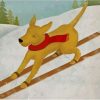 Dog Skiing In Snow Paint By Numbers