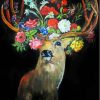 Flower Deer Art Paint By Numbers