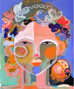 Flowering Woman Head Hayley Mitchell Art Paint By Numbers