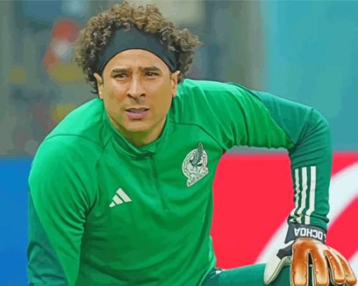 Football Player Guillermo Ochoa Paint By Numbers