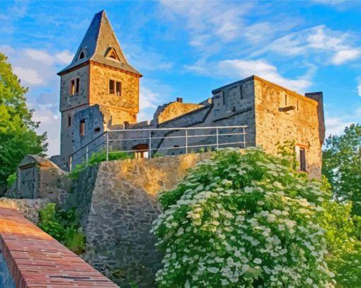 Frankenstein Castle Paint By Numbers