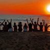 Friends At The Beach Silhouette Paint By Numbers