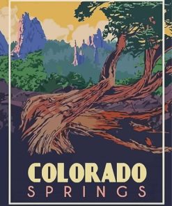 Garden Of The Gods Colorado Springs Poster Paint By Numbers