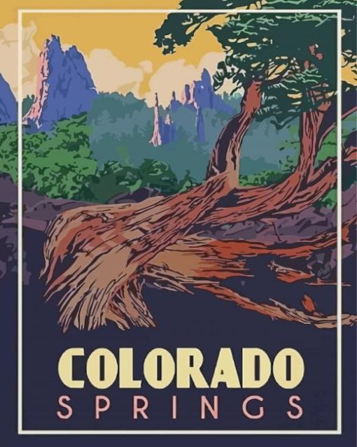 Garden Of The Gods Colorado Springs Poster Paint By Numbers