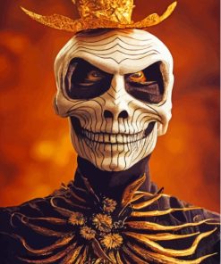 Golden Skeleton Paint By Numbers