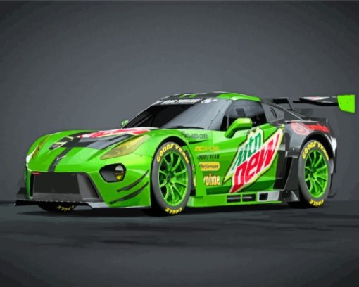 Green Mountain Dew Car Paint By Numbers