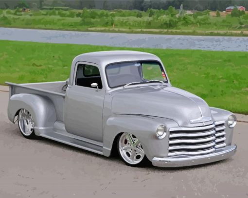 Grey 1951 Chevy Truck Paint By Numbers