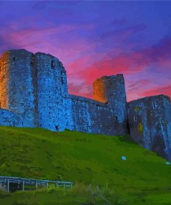 Kidwelly Castle With Beautiful Sunset View Paint By Numbers