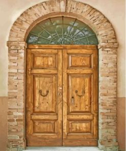 Old Italian Wooden Door Paint By Numbers