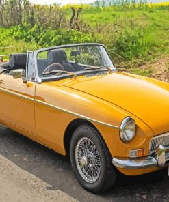 Orange MGB Roadster Paint By Numbers