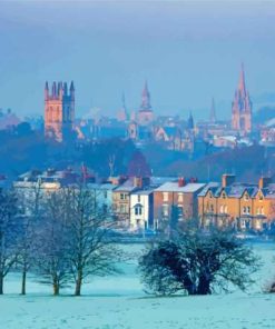 Oxford Winter Scenery In London Paint By Numbers